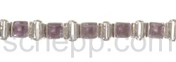 Link bracelet, amethysts, facet cut