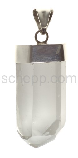 Pendant, rock crystal, crystal-shaped