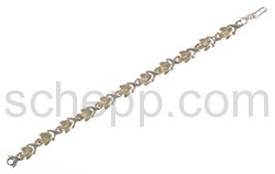 Gliederarmband, Citrin mit Facettenschliff