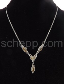 Collier, Citrine mit Facettenschliff