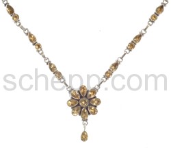 Collier, Citrine mit Facettenschliff