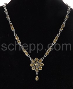 Collier, Citrine mit Facettenschliff