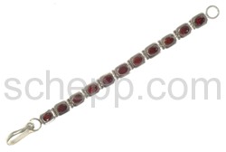 Gliederarmband, Granat mit Facettenschliff