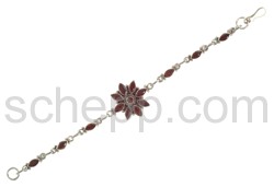 Gliederarmband, Granat mit Facettenschliff