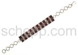 Gliederarmband, Granat mit Facettenschliff