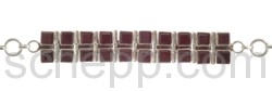 Gliederarmband, Granat mit Facettenschliff