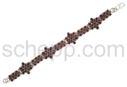 Gliederarmband, Granat mit Facettenschliff