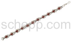 Gliederarmband, Granat mit Facettenschliff