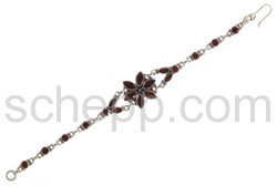 Gliederarmband, Granat mit Facettenschliff