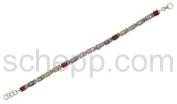 Gliederarmband, Amethyste, Granaten, Peridote, Zirkone und Citri