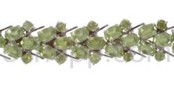 Link bracelet, facet cut peridots