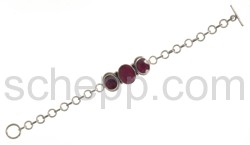 Gliederarmband, Rubine mit Facettenschliff