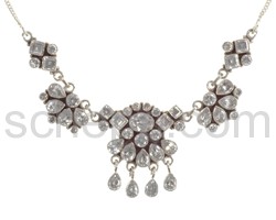 Collier mit Zirkonen, Facettenschliff