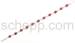 Gliederarmband, Granaten, Cabochonschliff