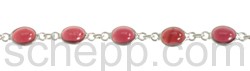 Gliederarmband, Granaten, Cabochonschliff