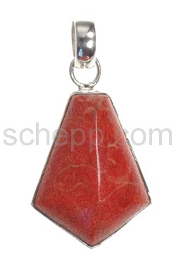 Pendant, coral, angular