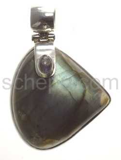 Pendant, labradorite, large