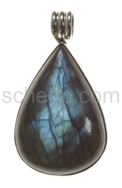 Pendant, labradorite, drop shape