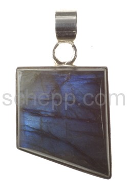 Pendant, labradorite, angular