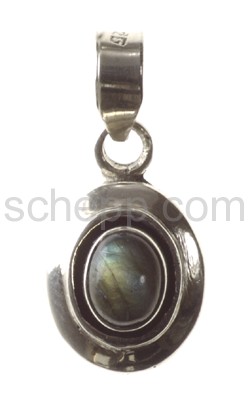 Pendant, labradorite, oval