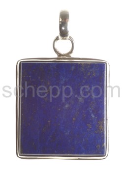 Pendant, lapis lazuli, square