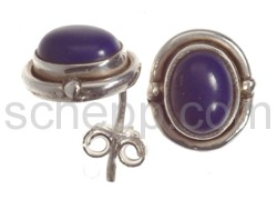 Ohrstecker, Lapislazuli, oval