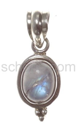 Pendant, moonstone, oval