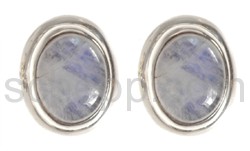 Ear studs moonstone, oval