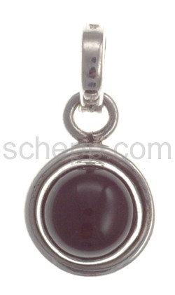 Pendant, onyx, round