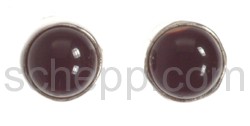 Ear studs, onyx, round