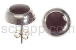 Ohrstecker, Onyx, oval