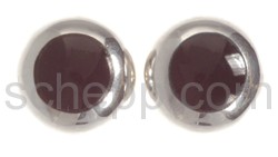 Ear studs, onyx, oval