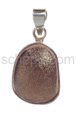 Pendant, metallized quartz-druse, rounded