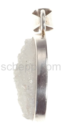 Anhnger, Quarz-Druse, oval