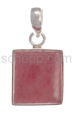 Pendant, ruby, square