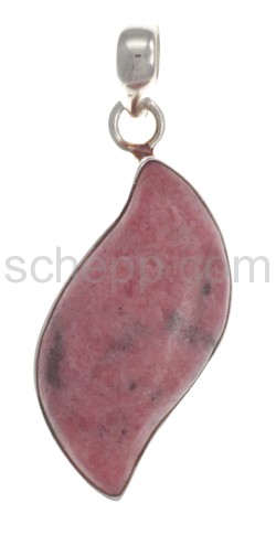 Pendant, ruby, curved