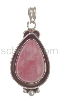 Pendant, ruby, drop shape