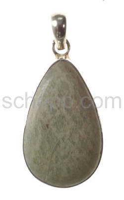 Pendant, serpentine, drop shape