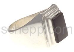 Siegelring mit Onyx, rechteckig