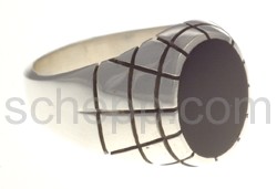 Siegelring mit Onyx, oval