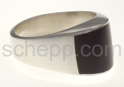 Siegelring mit Onyx, rechteckig