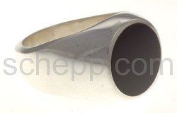 Siegelring mit Onyx, rund