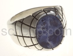 Siegelring mit Sodalith, oval