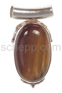 Pendant, tiger\s eye, oval