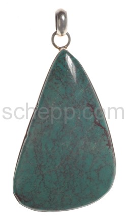 Pendant, turquoise, drop shape