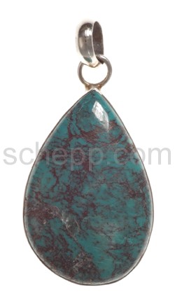 Pendant, turquoise, drop shape