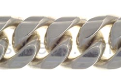 Curb bracelet, very wide, width 4.4 cm