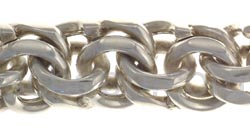 Curb bracelet, wide, width 2.4 cm