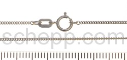 Curb chain, width 1.0 mm