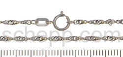 Singapore chain/cord chain,  1.5 mm